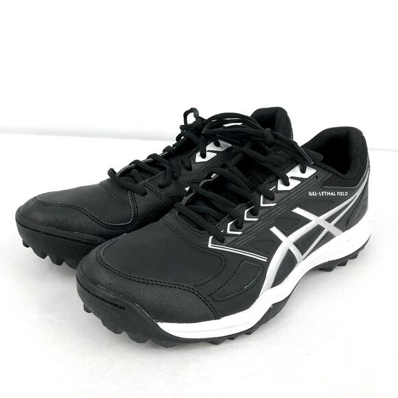 ASICS Womens Gel-Lethal Field Hockey Sneakers US 10 Black Silver Lace Up NIB - Picture 5 of 11